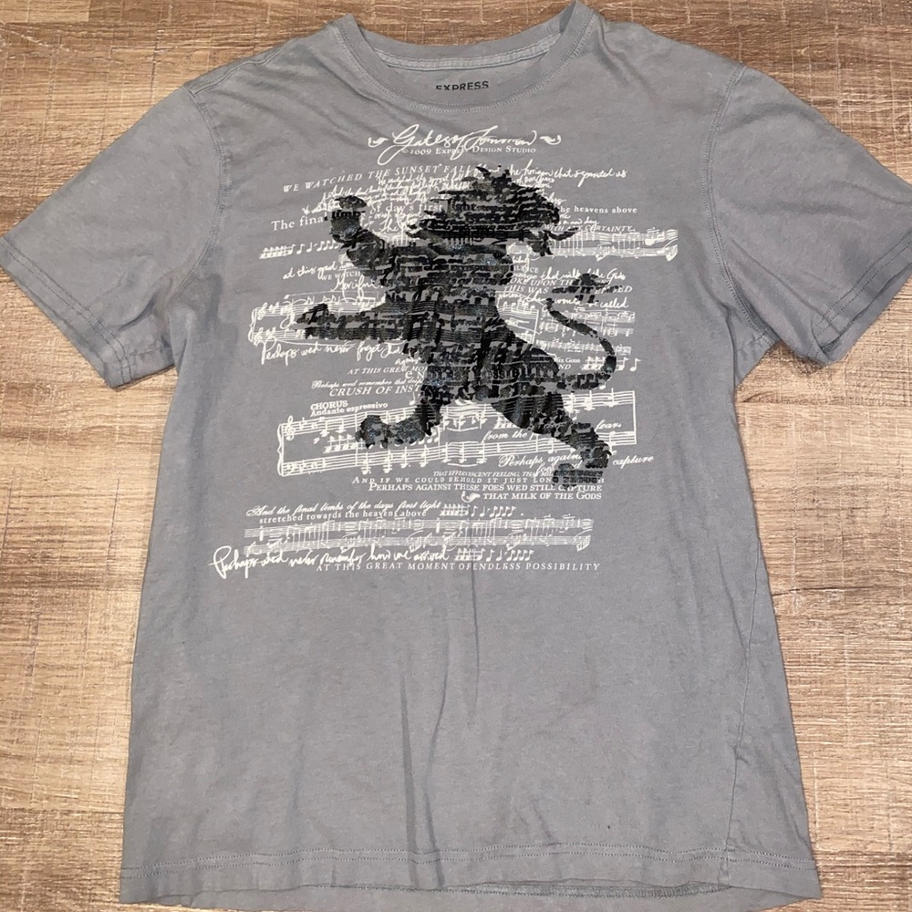 Express Logo Tee Shirt Distressed Great Shape